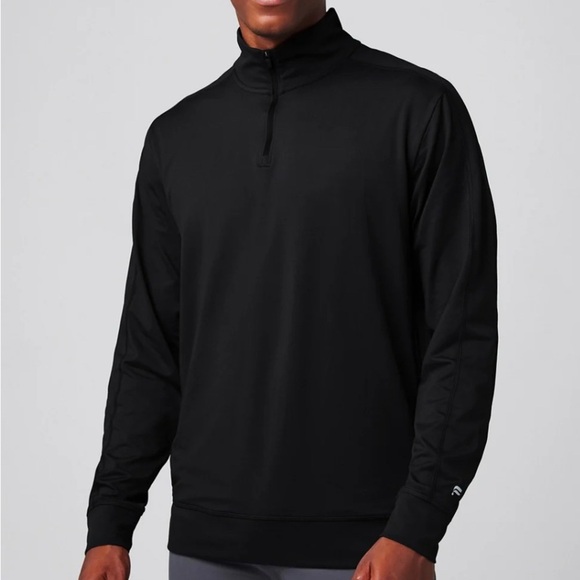 NWT, Fabletics, The Cloud Jersey Quarter Zip, Black, Small - Picture 1 of 4